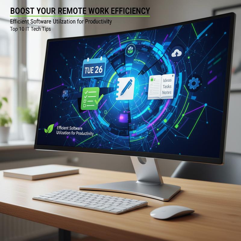 A laptop displaying software update notifications in a cozy home office.