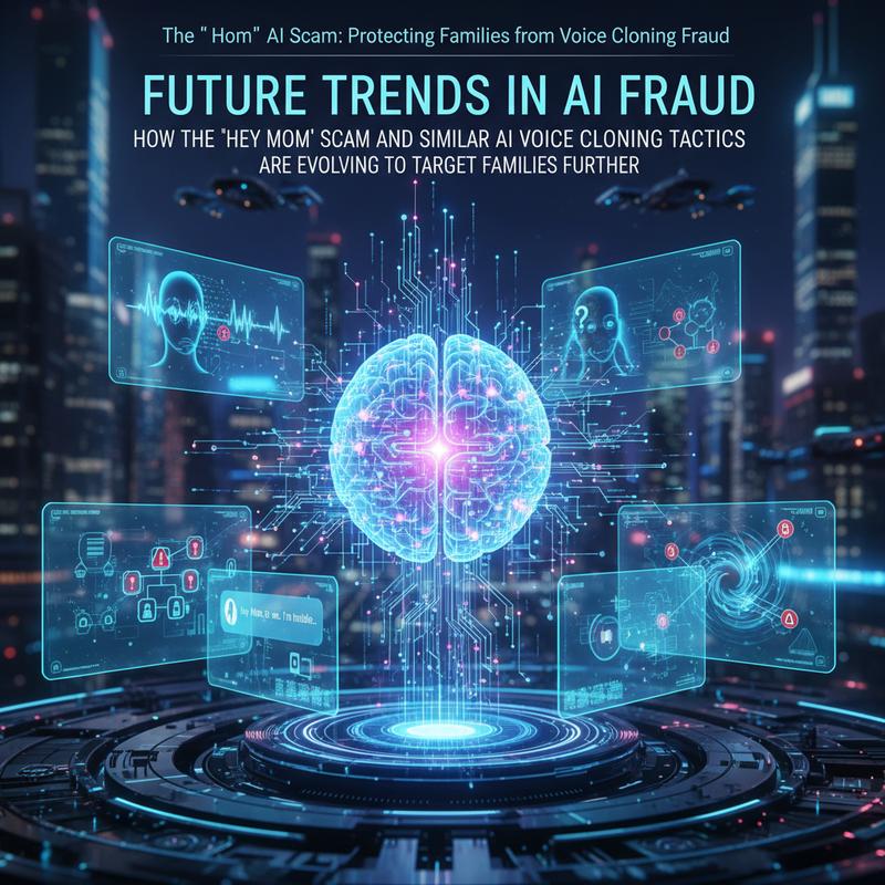 A mother reacting to a scam call mimicking her child’s voice, showcasing emotional manipulation.