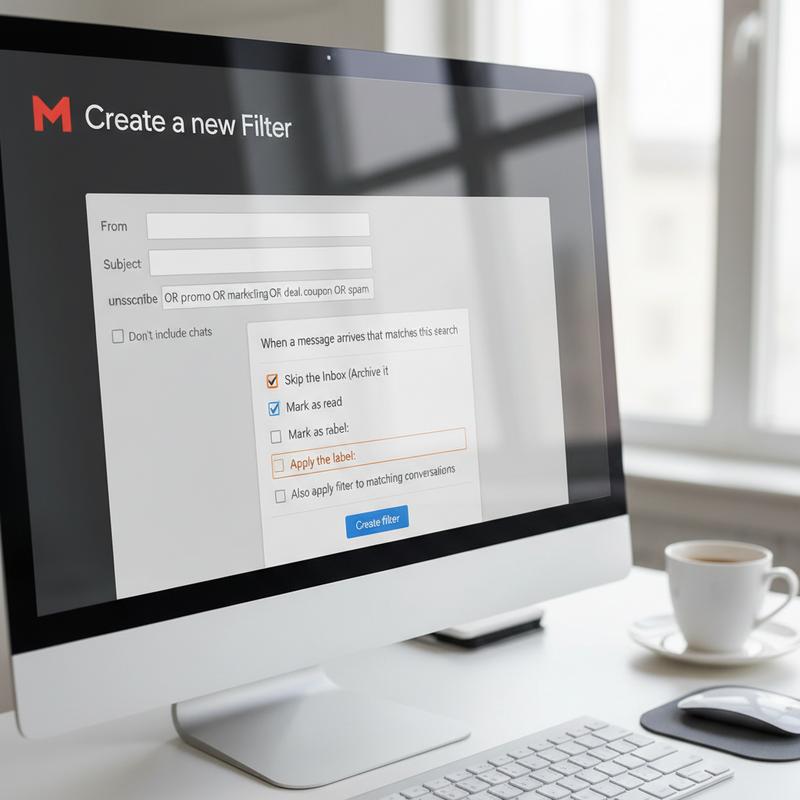 Creating email filters in Gmail is crucial for managing spam and promotional content.