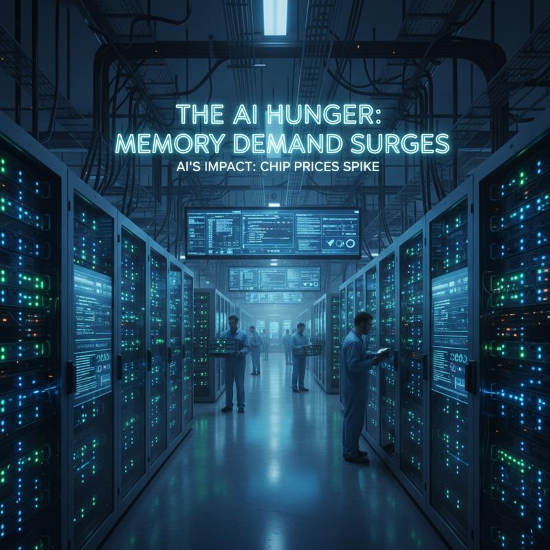 Data centers under pressure with skyrocketing memory demand due to AI.