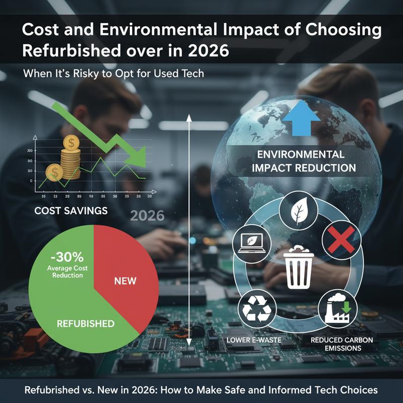Comparison of refurbished and new devices highlighting quality assurance indicators.