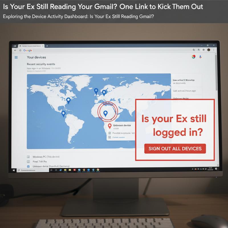 View of the Google Device Activity Dashboard identifying multiple sign-ins.