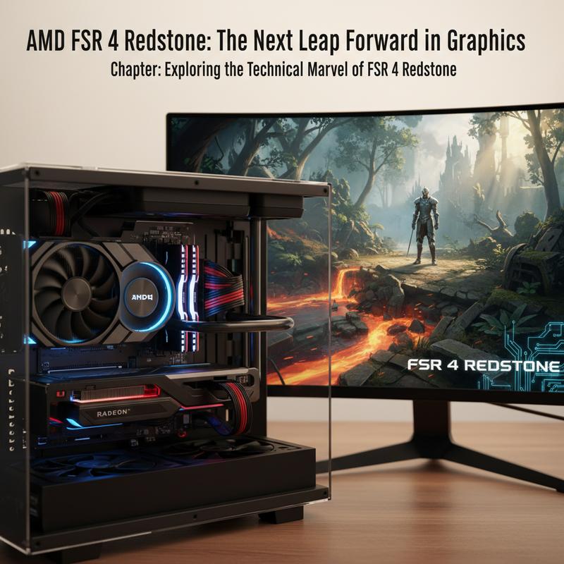 An illustration of Radeon RX 9000-series GPU employing FSR 4 Redstone’s advanced graphics capabilities.