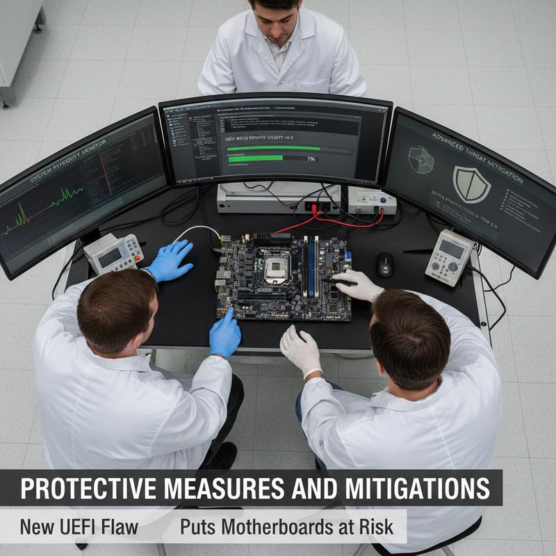Diagram illustrating vulnerable sections of UEFI architecture on affected motherboards.
