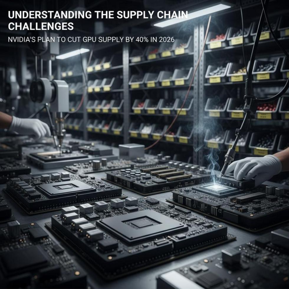 An empty and dark GPU manufacturing plant symbolizing a slowdown in production.