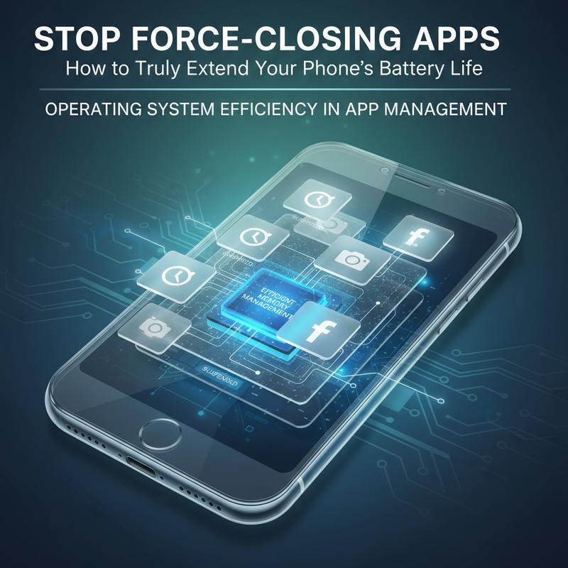 Swiping away apps from the multitasking screen: an ineffective battery-saving strategy.