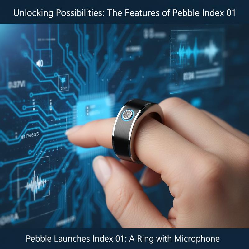 The Pebble Index 01 ring, featuring a microphone and activation button, redefines smart interactions.