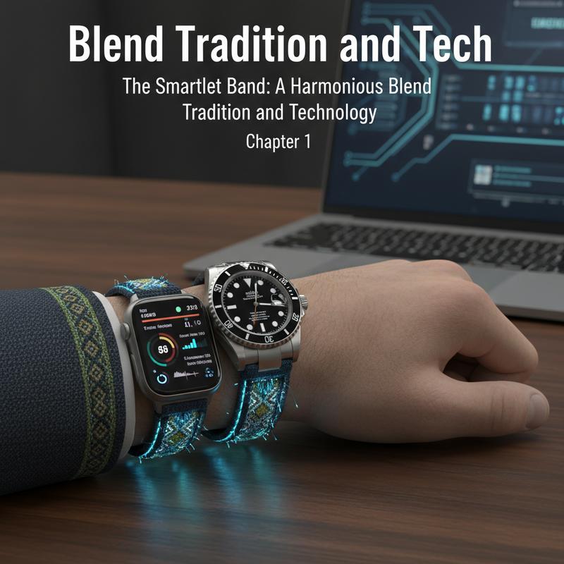 The Smartlet watch band allows simultaneous wear of a Rolex and Apple Watch.