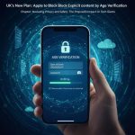 Multiple smartphones displaying security lock screens against a digital, tech-themed backdrop.