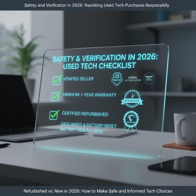 Comparison of refurbished and new devices highlighting quality assurance indicators.