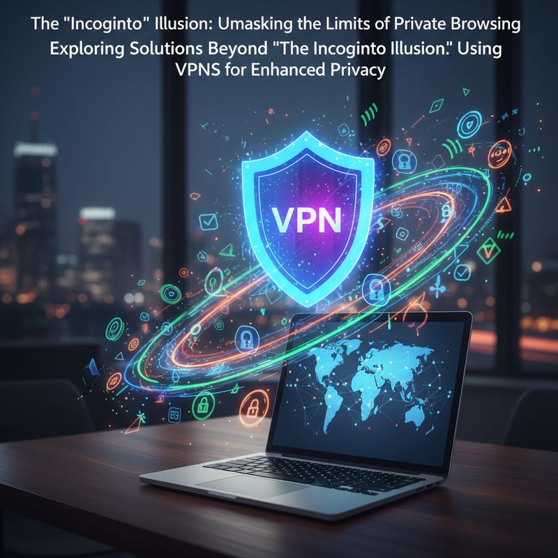 Illustration of incognito mode: private on the device, but not from external surveillants.