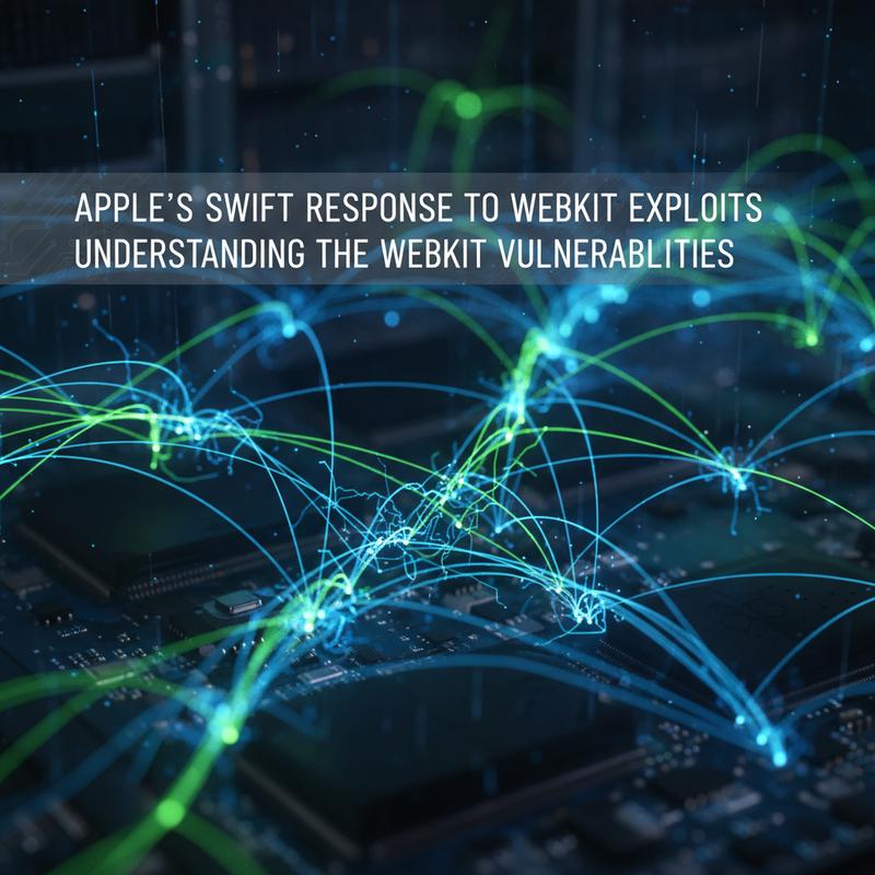 A depiction of network vulnerabilities highlighting the WebKit flaws.