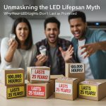 Disassembled LED bulb showing internal components such as drivers and diodes.