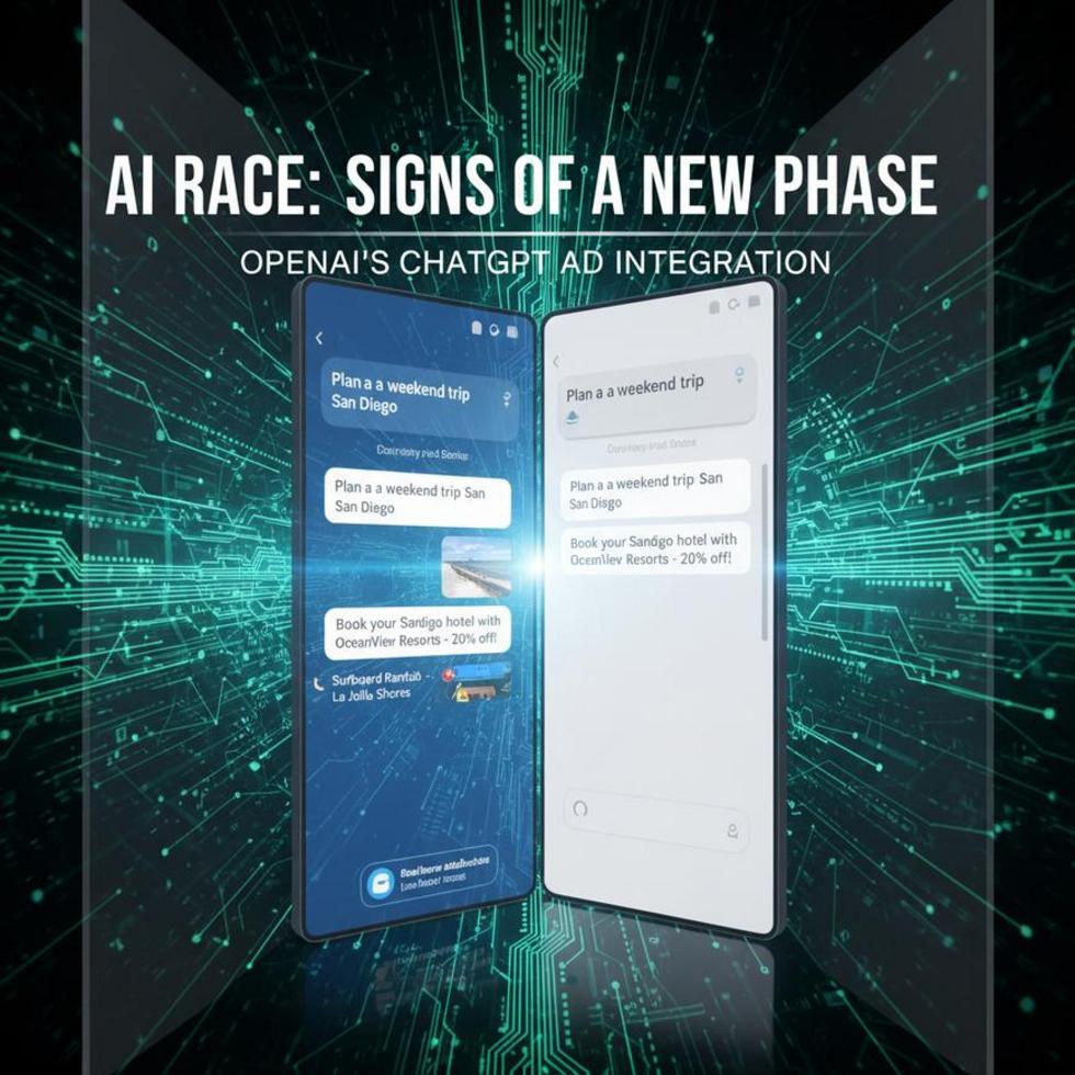 Futuristic representation of AI advancements visualized through diverse technology elements.