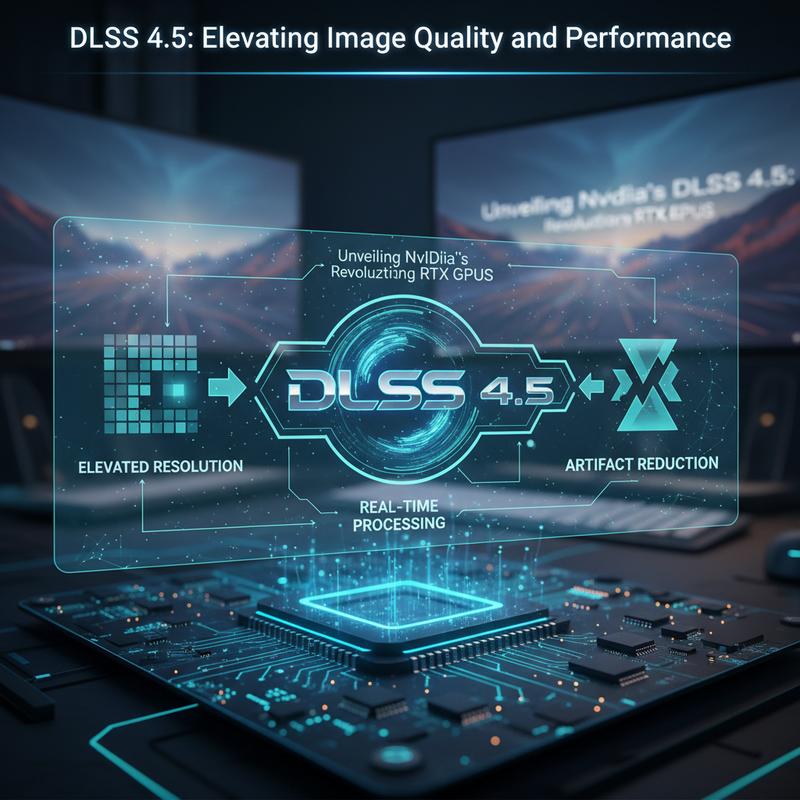 Demonstrating the working principles of DLSS 4.5 in enhancing image quality.