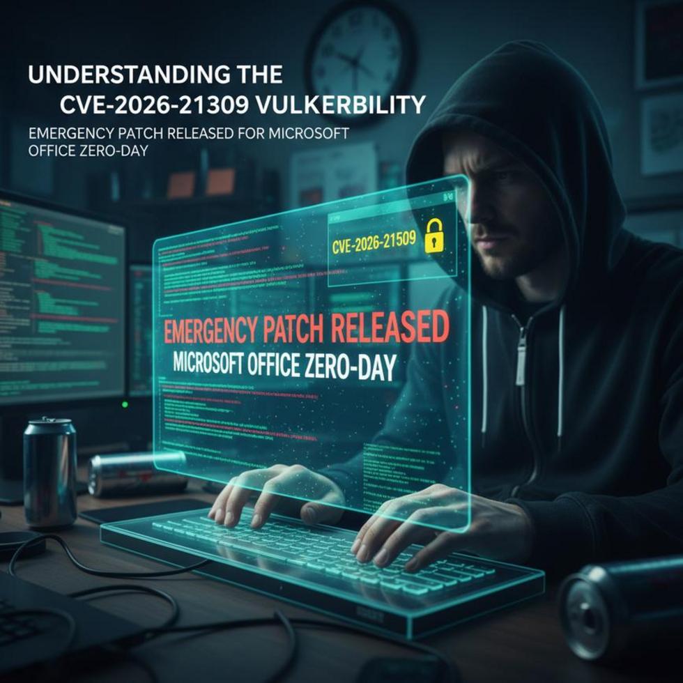 Digital security alert for Microsoft Office zero-day vulnerability.