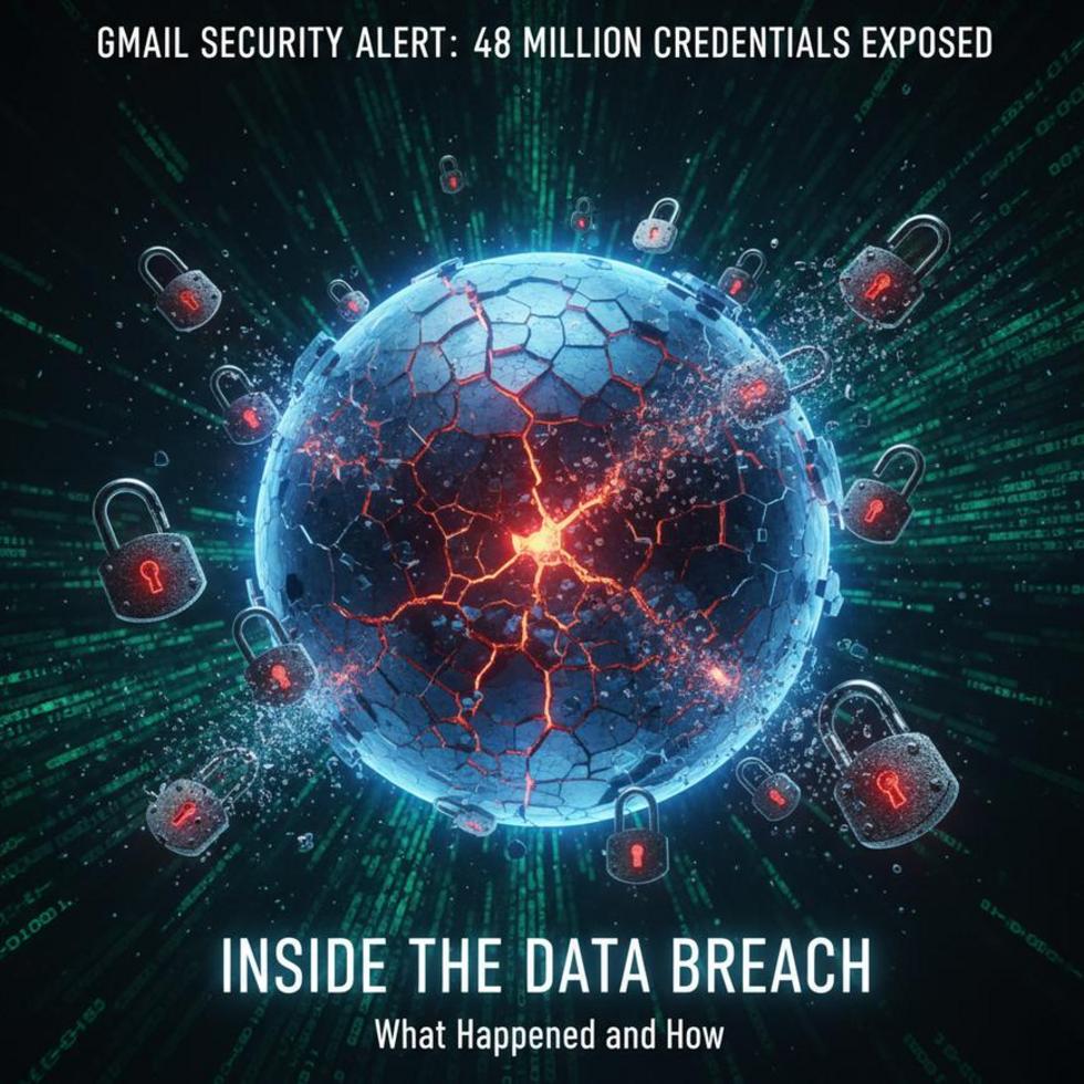 Image of a digital padlock with binary code background, symbolizing online security threats.