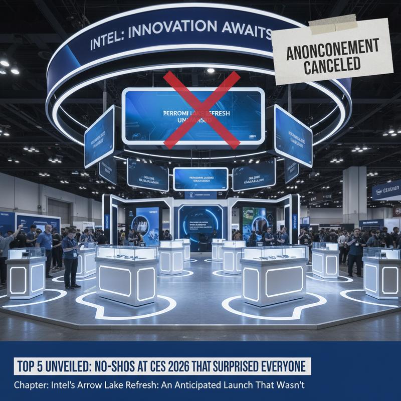 An empty NVIDIA booth at CES 2026 where the GeForce RTX 50-Series was expected to be unveiled.