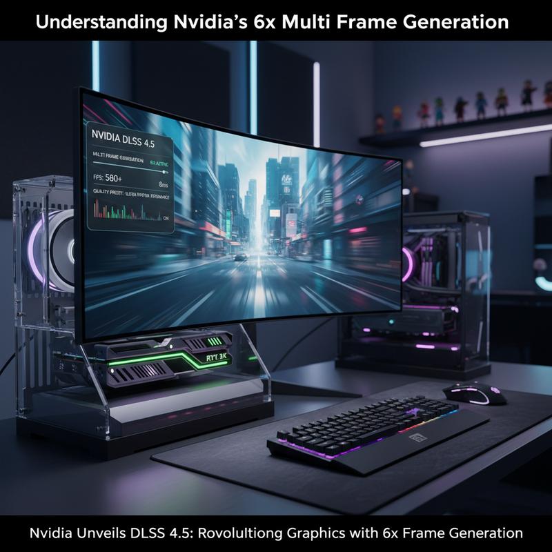 The innovative 6x Multi Frame Generation in action on an Nvidia RTX GPU.