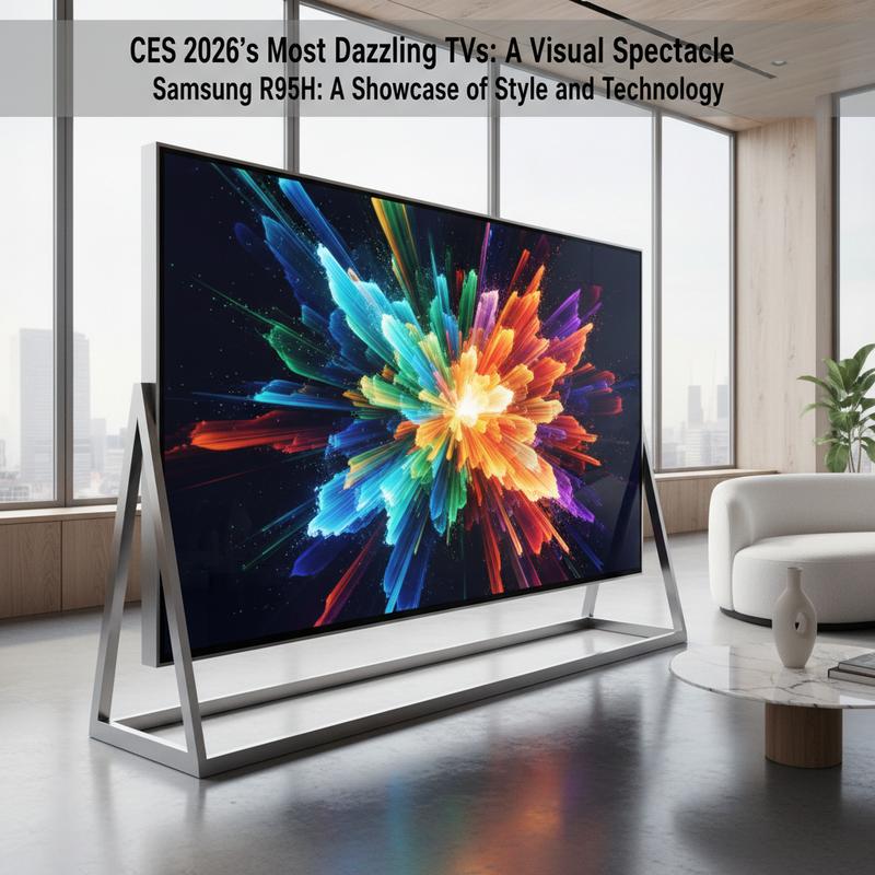 The Samsung R95H’s bold design at CES 2026 stunned attendees with its massive size and vibrant display.