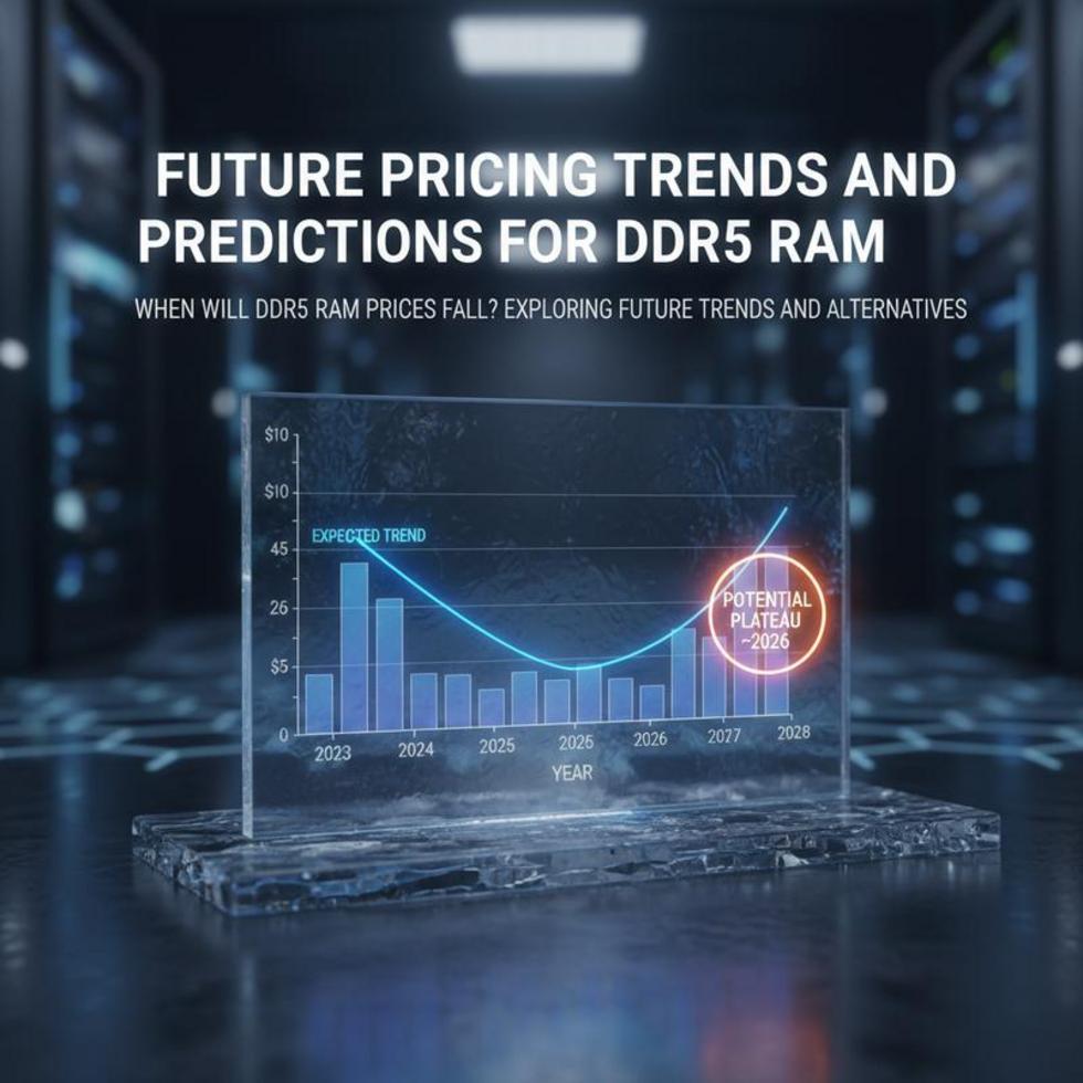 A collage of DDR5 RAM, supply chain diagram, and DDR4 module signaling price and market dynamics.