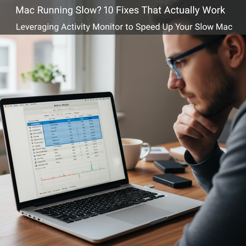 Activity Monitor open on a Mac showing CPU and memory usage.