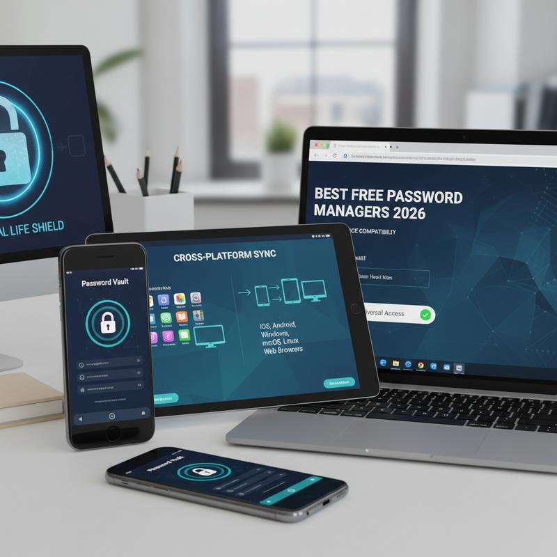 Password managers syncing logins across desktop, mobile, and browser extensions.