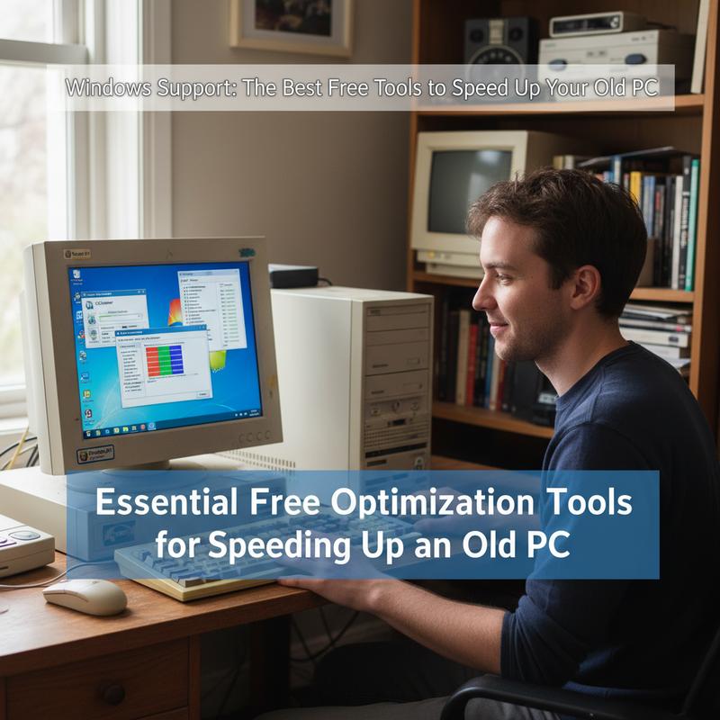 Free Windows tools to remove bloat, trim startup apps, and speed up an older PC.