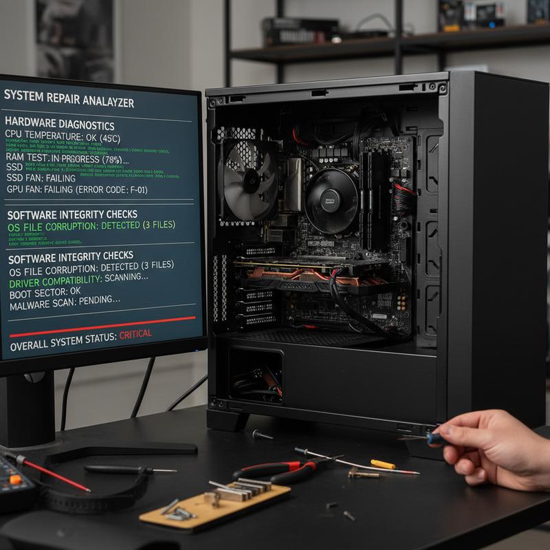 Diagnosing whether a startup failure is caused by hardware or software.