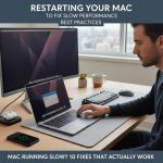 A MacBook displaying vibrant icons, symbolizing enhanced performance.