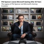 Image showing Xbox consoles and iconic game characters symbolizing Spencer's impact on Microsoft.