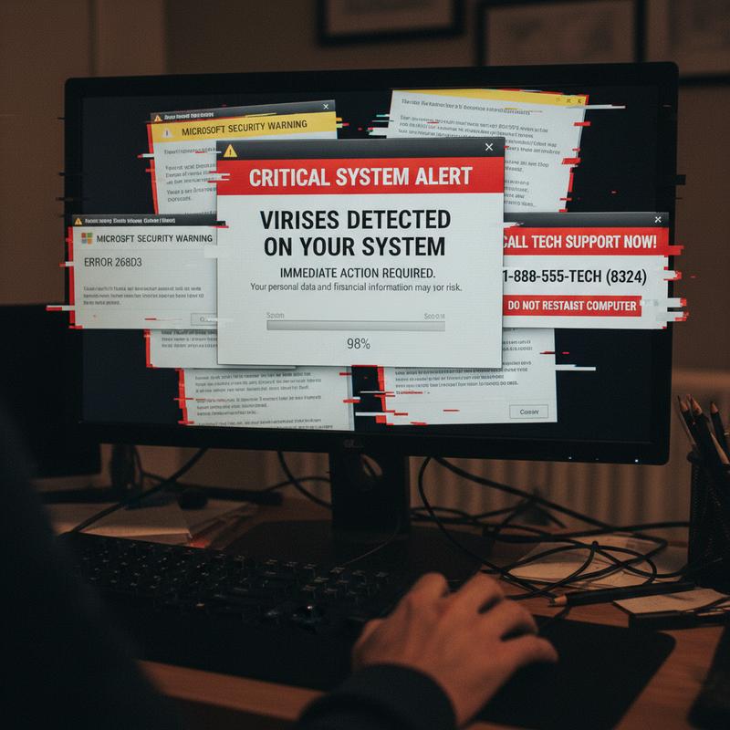 Common red flags that signal a tech support scam.