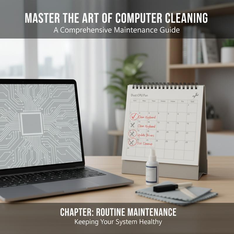 Checklist-style reminders for routine computer maintenance and cleanups.
