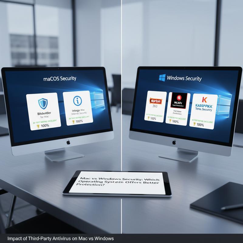 Third-party antivirus scanning on Windows and macOS and its effect on performance.