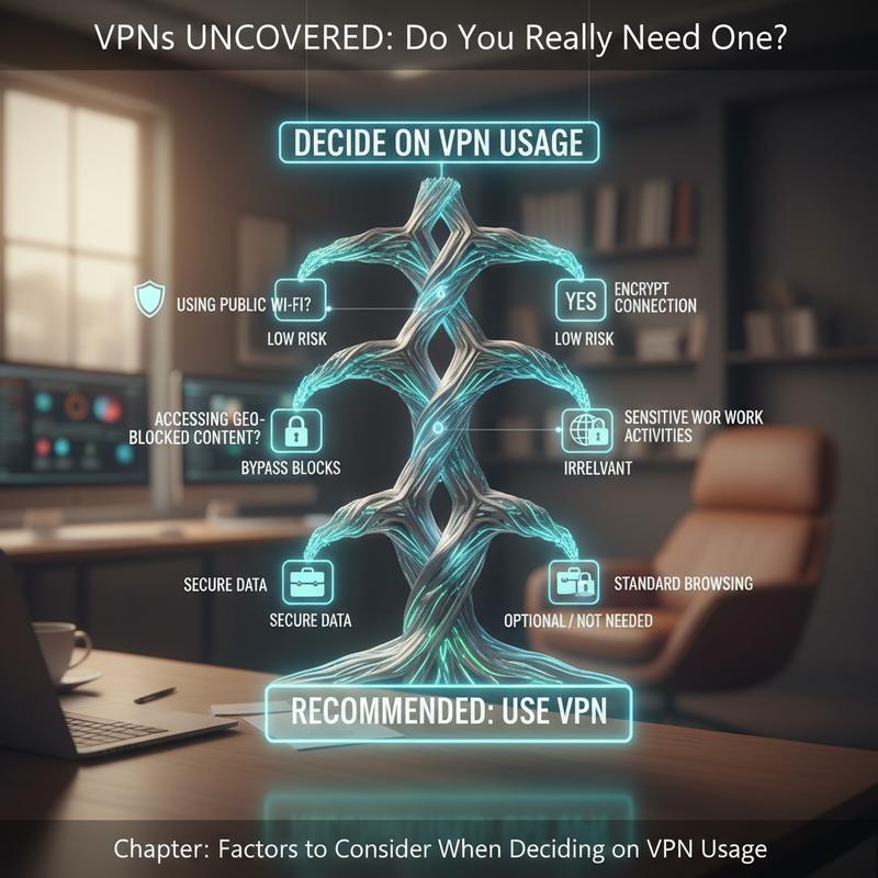 Person comparing VPN options based on privacy, speed, and cost.