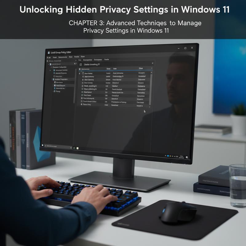 Windows 11 privacy controls with advanced configuration options.