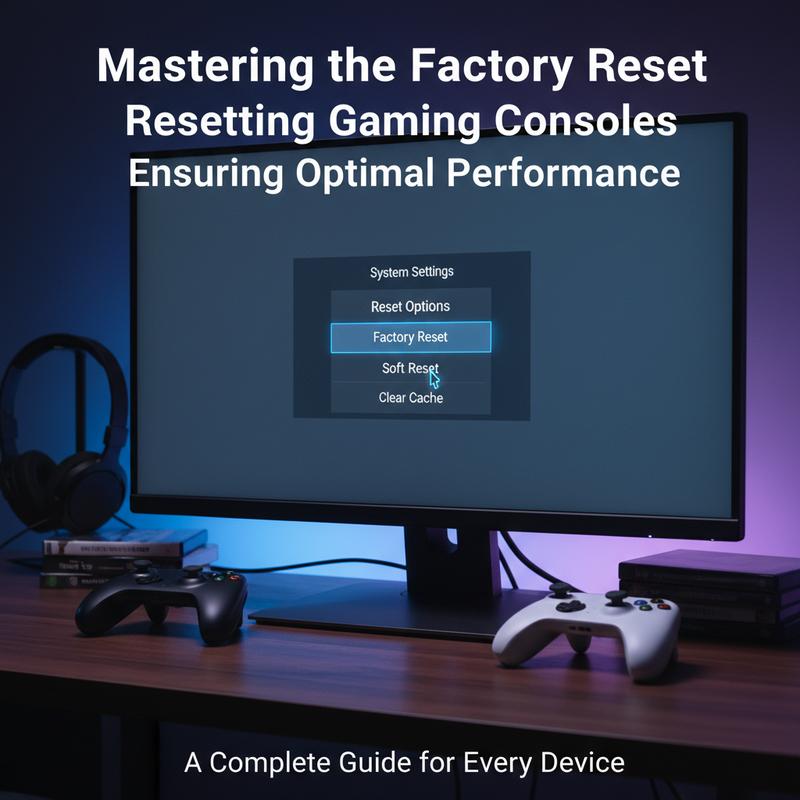 Gaming console reset menu and controller ready for setup.