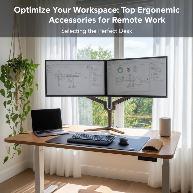 Home office desk setup showing a comfortable, ergonomic work surface.