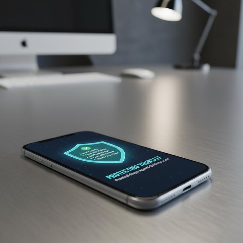 Checking a QR code link preview on a phone before opening it to avoid quishing.