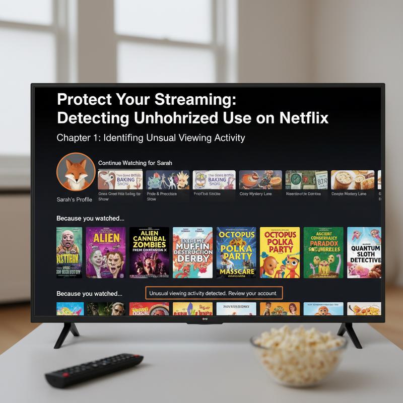 Netflix viewing history with unexpected titles and timestamps