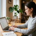 Person at laptop typing Google search operator into browser search bar to find specific results