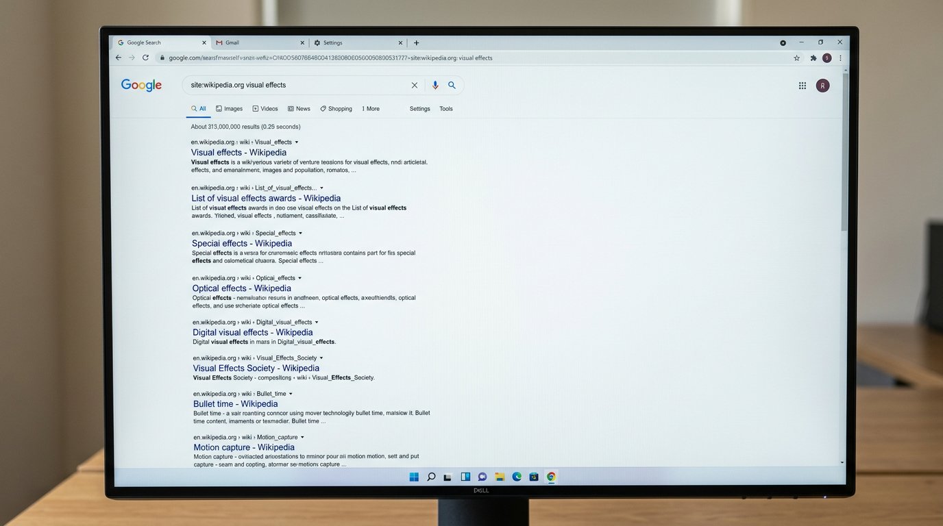 Google search results page showing site operator filtering results to one specific website domain